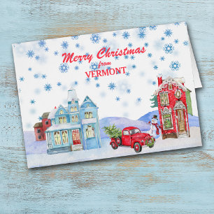 Snowy Village from Vermont Christmas Card