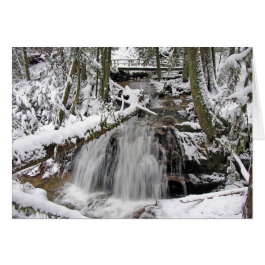 Snowy Waterfall Cards (Front Horizontal)