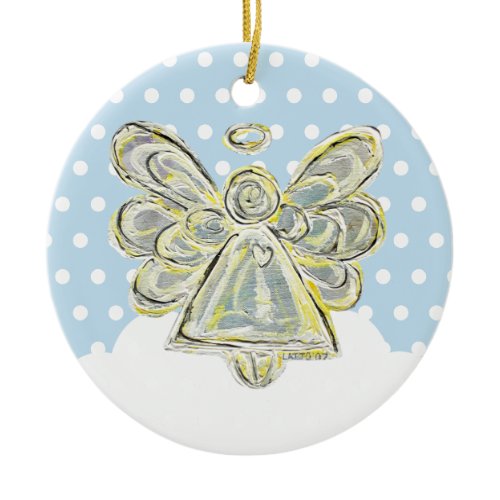Snowy White Christmas Angel Ornament