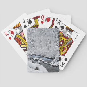 Snowy white creek scenic, Oregon Poker Cards
