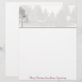 Snowy White Forest with Red Cardinal (Front/Back)