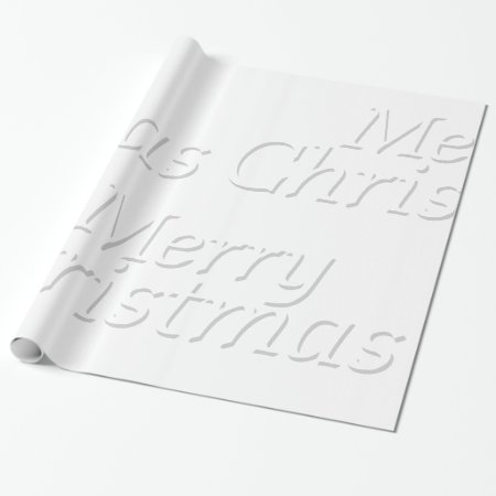 Snowy White Merry Christmas Wrapping Paper
