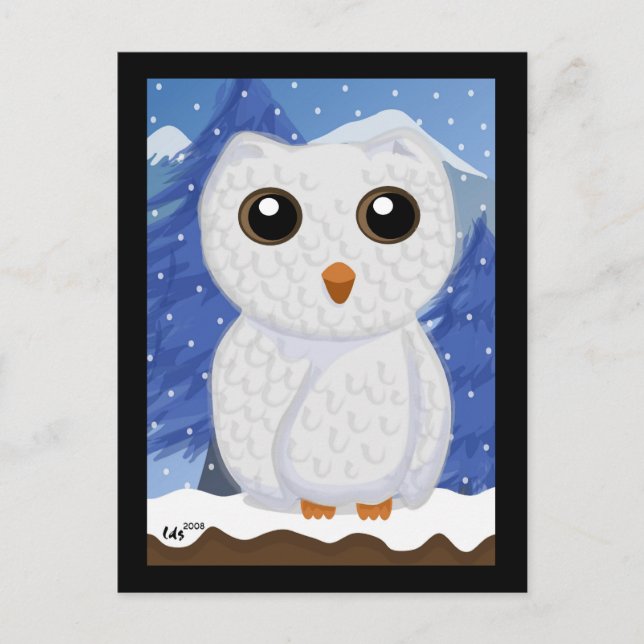 Snowy White Owl Postcard (Front)