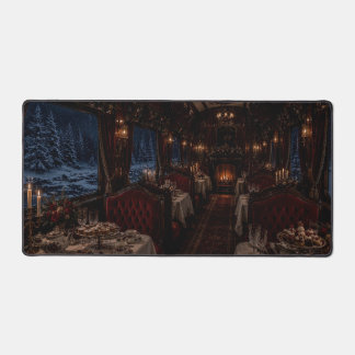 Snowy Window Dining Hall Desk Mat