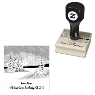 Snowy Winter 2 x 2 Rubber Stamp