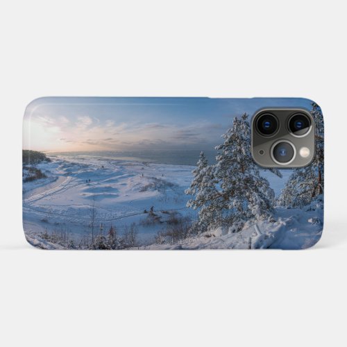 Snowy winter Baltic sea coast iPhone 11 Pro Case
