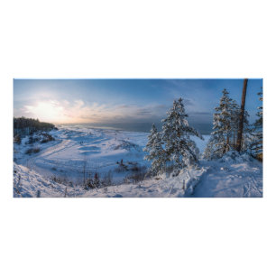 Snowy winter Baltic sea coast Photo Print