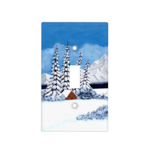 Snowy Winter Bright 1 toggle Light Switch Cover