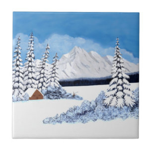 Snowy Winter Ceramic Tile