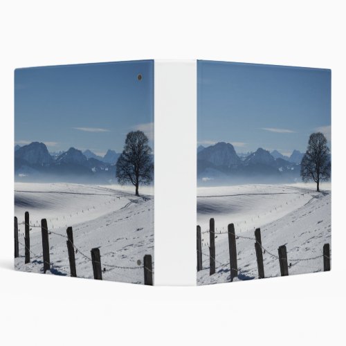 Snowy Winter Countryside Landscape Photo 3 Ring Binder