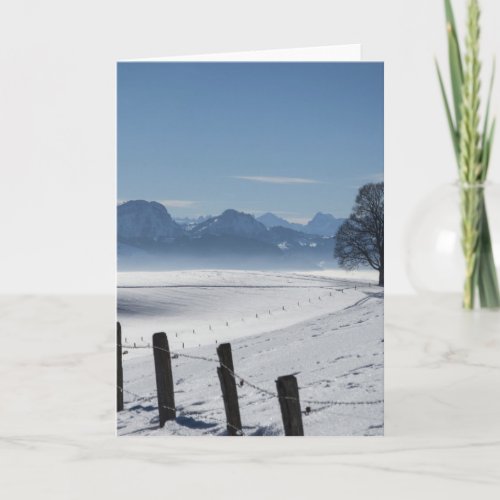 Snowy Winter Countryside Landscape Photo Card