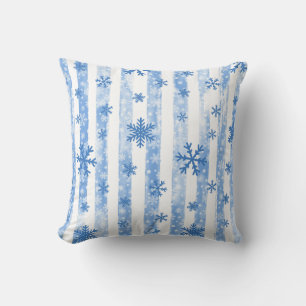 Snowy Winter Cozy Seasonal Design Throw Pillow