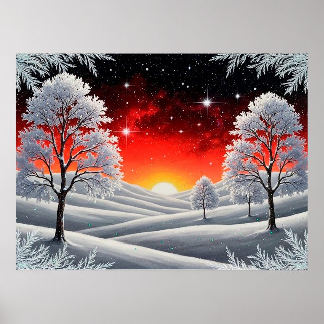 Snowy Winter Forest for Cozy Home Decor & Gift ❄️ (Front)