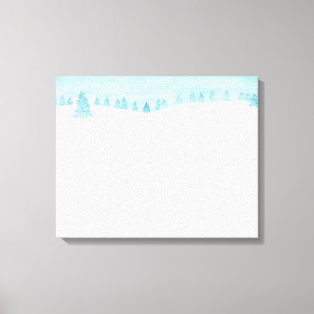 Snowy Winter Forest Landscape With Spruce Trees  Canvas Print (Front)