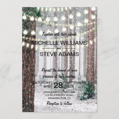Snowy Winter Forest Wedding Invitation