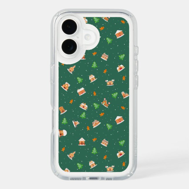 Snowy Winter Gingerbread House Cookies Speck iPhone Case (Front)
