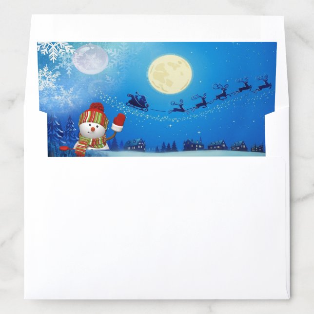 Snowy Winter Holiday Fantasy Envelope Liner (In Envelope)