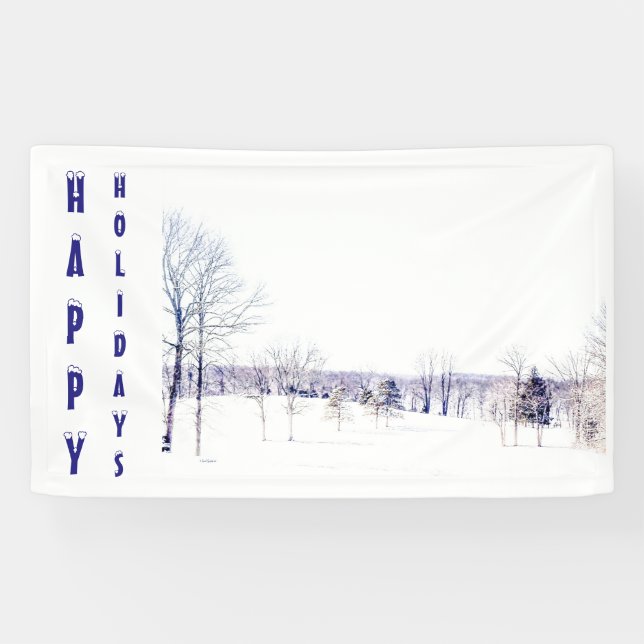 Snowy Winter Landscape Banner (Horizontal)