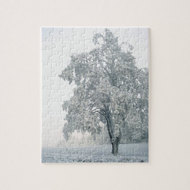 Snowy winter landscape jigsaw puzzle (Vertical)