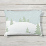 Snowy Winter Landscape Outdoor Accent Pillow at Zazzle