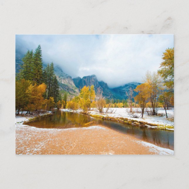 Snowy winter landscape postcard (Front)