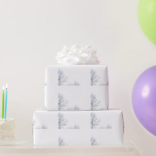 Snowy Winter Landscape Wrapping Paper