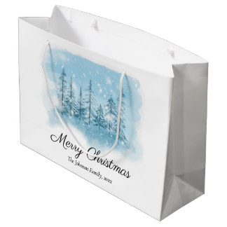 Snowy Winter Merry Christmas Gift Bags