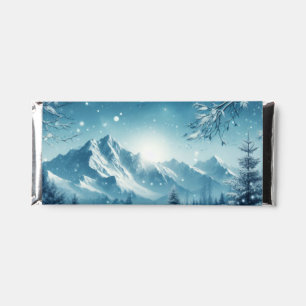 Snowy Winter Mountain Hershey Bar Favors