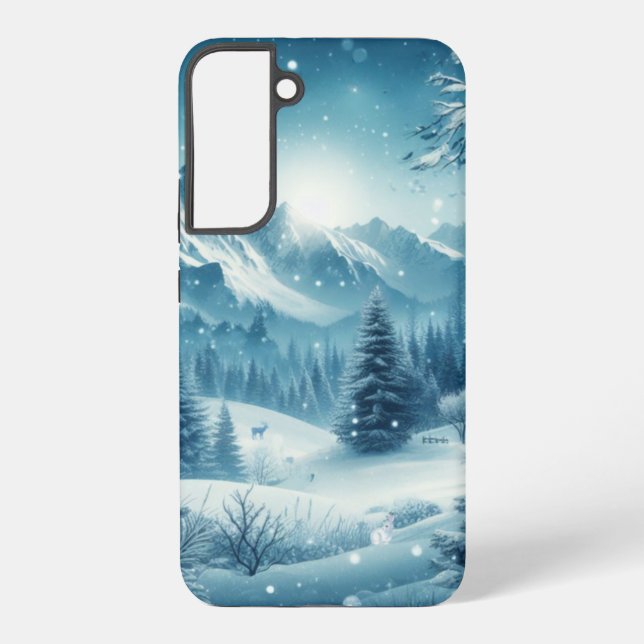 Snowy Winter Mountain Samsung Galaxy Case (Back)