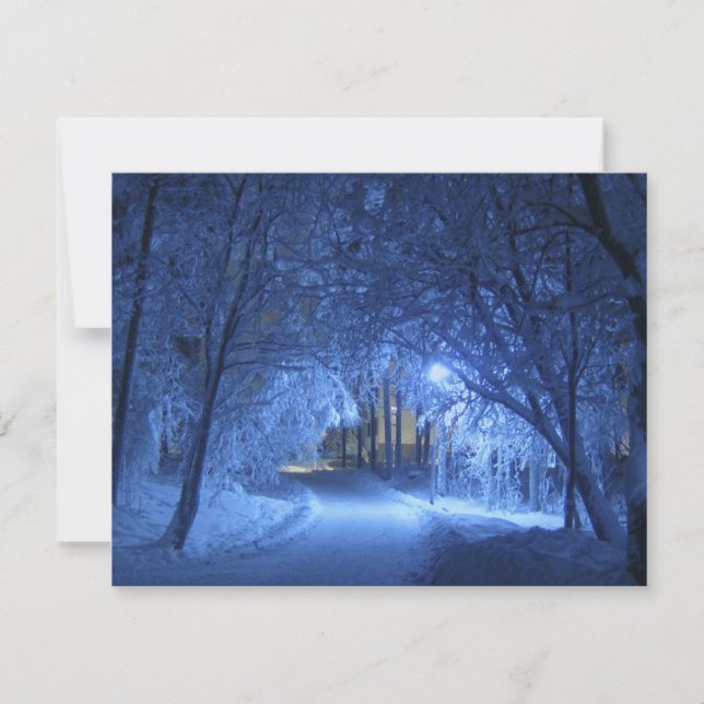 Snowy Winter Night Card (Front)