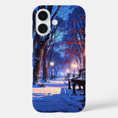 Snowy Winter Park iPhone 16 Case