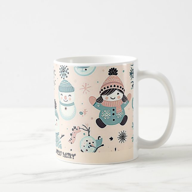 snowy winter pattern coffee mug (Right)