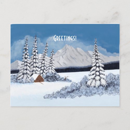 Snowy Winter Postcard