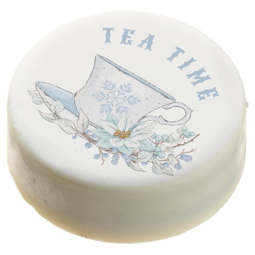 Snowy Winter Princess Tea Time  Tea Cup Chocolate Covered Oreo