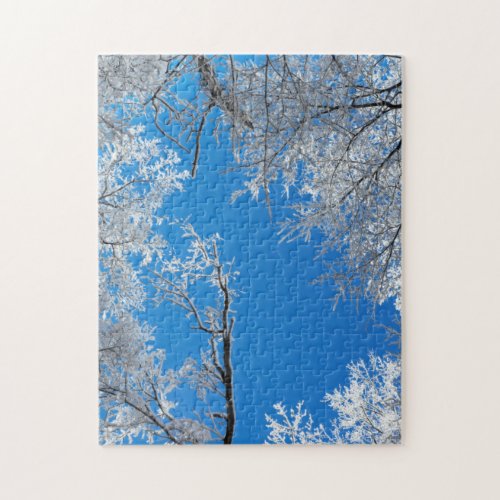 Snowy Winter Scene Jigsaw Puzzle