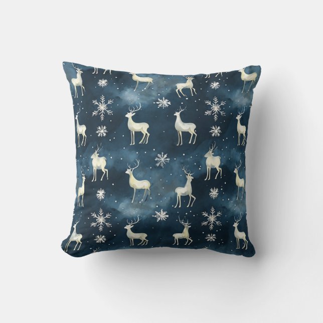 Snowy Winter Throw Pillow (Front)