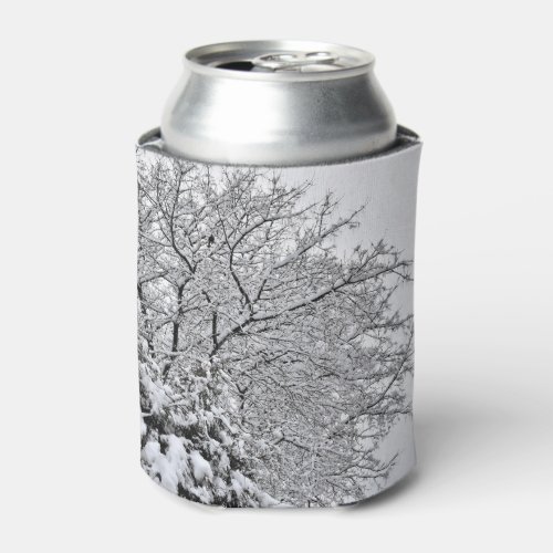 Snowy Winter Tree Branches Can Cooler