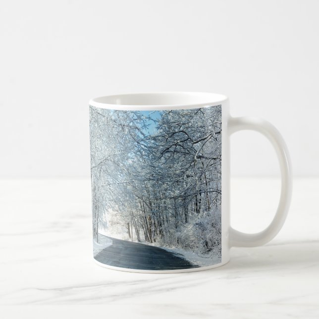 Snowy Winter Trees Coffee Mug (Right)