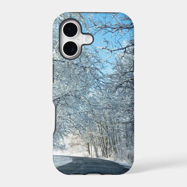 Snowy Winter Trees Iphone Case (Back)