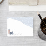 Snowy Winter Village Personalized Post-it Notes<br><div class="desc">Wintry chic personalized note pad features a snowy village scene with snow-covered houses for a cozy hygge vibe. Personalize with a name,  company name or phrase along the bottom.</div>