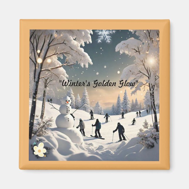 "Snowy Winter Wonderland" Magnet (Front)