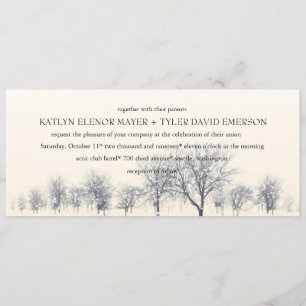 Snowy Winter Wonderland Winter Wedding Invitation