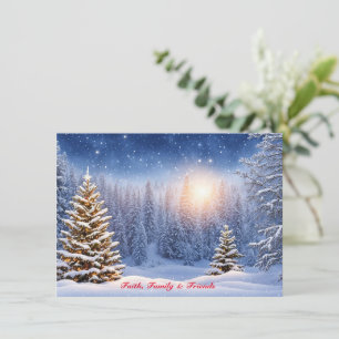 Snowy Winterland Christmas Cards - Personalized