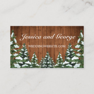 Snowy Wood & Forest Country Pine Website Card