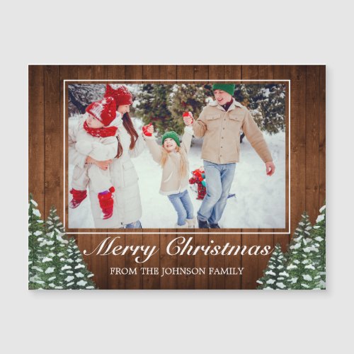 Snowy Wood  Forest Photo Merry Christmas Greeting