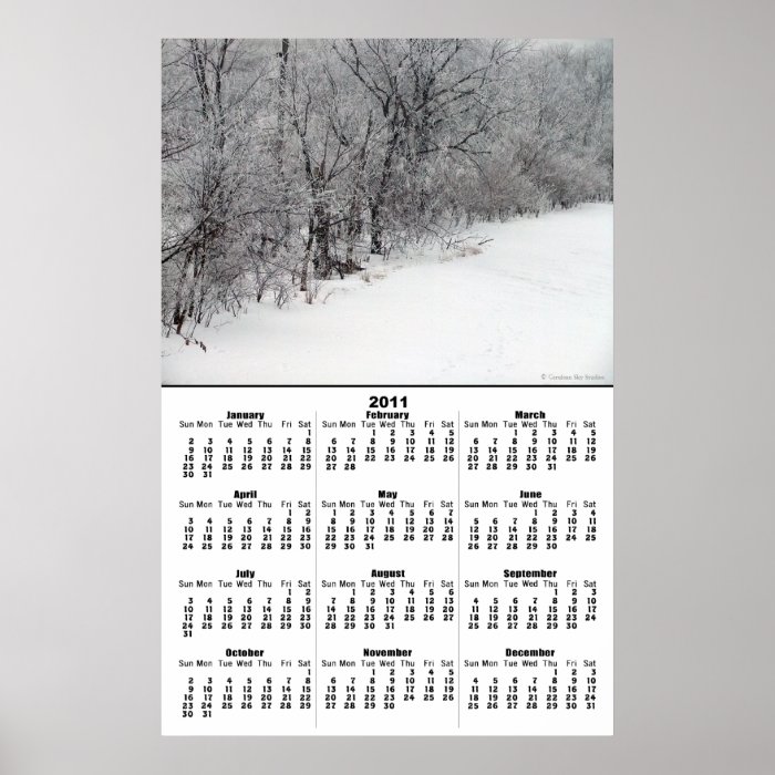 Snowy Woods 2011 Calendar Poster