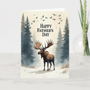 Snowy Woods Fathers Day Card