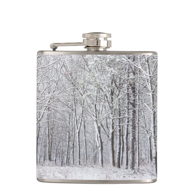 Snowy Woods Flask (Front)