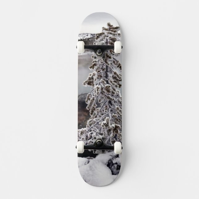 Snowy Yellowstone Skateboard Deck (Front)
