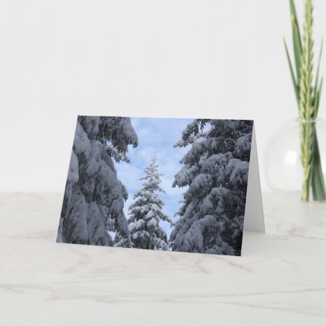 SnowyPines Letterpress Thank You Card (Front)